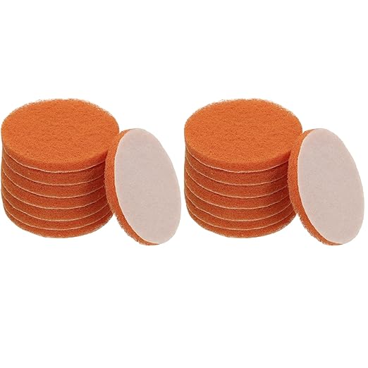Power Scrub Pads, Scrubbing Pads 2000 Grits Scouring Discs - Fitting for (Home Kitchen Cleaning - Drill Attachment - Scrubber Replacement) 16 Pcs & 4 Inch & Orange