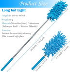 M-Jump 3 Pack Retractable Long-Reach Washable Duster for Cleaning, Microfiber Hand Duster Brush with Telescoping Pole for Cleaning Car, Window, Furniture, Office