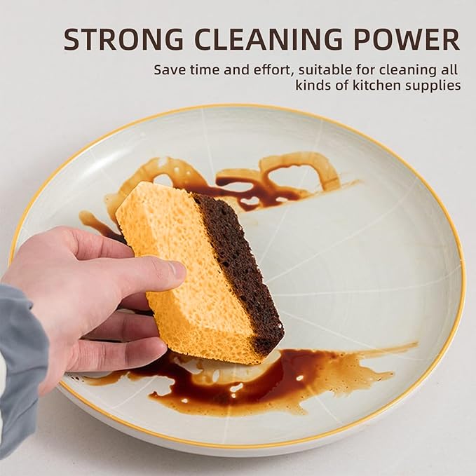 36 - Pack Non-Scratch Scrub Sponges - Sponge for Dishes and Washing Dishes, Cleaning Tools for Kitchen Home and More（Yellow）
