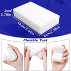 100 Pack Magic Cleaning Sponge Erasers, Non-Scratch Melamine Sponge Bulk Multi-Surface Cleaner Melamine Foam Cleaning Scrubber Pad Sponges for Household Wall Shoes Bathtub Door Shower Bathroom Kitchen