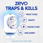Zevo Flying Insect Trap Official Refill Cartridges - Fits Both Zevo Trap & MAX Indoor Fly Trap - Authentic Trap+Lock Technology to Catch Gnats, House & Fruit Flys (6 Official Refill Cartridges)