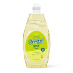 Amazon Brand - Presto! Concentrated Dish Soap, Lemon Essential Oil Scent, Removes Stuck-on Food and Grease, Phosphate-Free Formula, 30 fl oz, Pack of 2