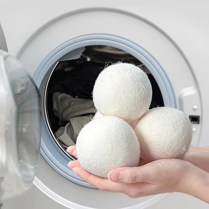 Wool Dryer Balls XL 6-Pack, Dryer Balls Laundry Reusable Reduce Clothing Wrinkles, Drying Clothes Faster