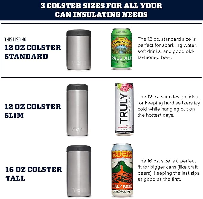 YETI Rambler 12 oz. Colster Can Insulator for Standard Size Cans, Black (NO CAN INSERT)