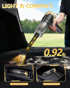 EYYA Handheld Car Vacuum Cleaner Cordless, 15000PA High Power Vacuum & Air Duster, 4-in-1 Portable Mini Vacuum with LED Light, Hand Held Vacuum Cleaner for Car Home Office