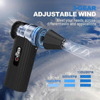 LUXTER Compressed Air Duster, 130000RPM Electric Air Duster Rechargeable, 3-Speed Settings with Fast Charging, Computer Duster with a Vacuum Accessory Kit for Computer, Keyboard, Car, Outdoor