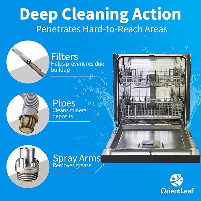 Dishwasher Cleaning Tablets, Lemon Scent 9 Month Supply, Dishwasher Cleaner and Deodorizer, Dish washer Descaler