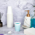 Lilymicky 2000 PACK 5 oz White Plastic Cups, 5 Ounce Disposable Plastic Bathroom Cups for Tasting, Drinking