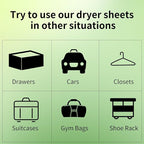 80CT Dryer Sheets Powder Fresh Plant Based Formula Fabric Softener sheets for Laundry Long Lasting Fragrance 9.05 x6.29IN