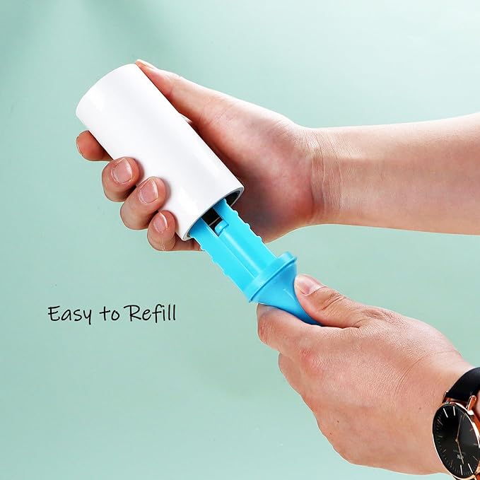 Lint Roller Refills 4 inch Bulk 10 Rolls Total 600 Sheets Extra Sticky Lint Remover Replacement Refills Compatible with Evercare PetLovers Muji IKEA and Others (Inside Dia. 1-1/2 inch)