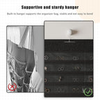 2 Pack Hanging Jewelry Organizer 80-Pocket Dual-sided Jewelry Storage for Earring Necklace Bracelet Ring Travel Holder, Black
