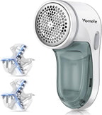 Fabric Shaver, Electric Lint Remover for Clothes, Lint Shaver for Clothing, Sweater Shaver with 2 Replaceable Stainless Steel Blades, Effectively Remove Couch Pills, Lint, Fuzz -Battery Operated