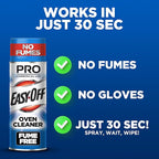 Easy-Off Fume Free PRO size Oven Cleaner Foam, Removes Grease & Burned-On Food, For Ovens, Air Fryers & More 24oz (2-count)