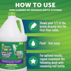 Green Gobbler EMERGENCY Septic Sludge Remover - Septic Tank Clog Remover Treatment for Clogs, Back-Ups & Foul Odors, and Overflow Prevention - 1 Gallon