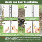 Weed Puller Tool with Long Handle, 60" Manual Weeding Tools Gardening, 2 in 1 Hand Weed Rake and Hoe Garden Weeder Tool, Uprooting Pulling Weed Remover Tool for Yard, Patio, Lawn and Garden