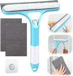 XANGNIER Window Cleaner Tool Kit,2026 3 in 1 Window Cleaning Scraper with Spray,Thickened Magic Cleaning Cloth,Window Scrubber Cleaning Squeegee for Glass,Mirror,Shower Doors,Car Windshields(Blue)