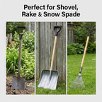 QWORK Shovel Grip Handle, 1-1/8" Inside Diameter PVC D-Shaped Grip Shovel Handle Replacement for Digging Raking Tools