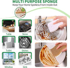 Sponges Kitchen Natural Dish Sponge Plant-Based Biodegradable Compostable Cellulose with Coconut Scrubber Sponge Non Scratch Eco Friendly Kitchen sponges for Kitchen Dishes（Pack of 6）