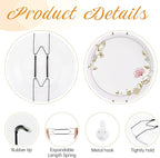 Bilillo 3 Pack Plate Hangers for The Wall, Suitable for 4''-5'' Decorative Plate,Invisible Heavy Duty Wire Plate Holder with Wall Hooks, Plate Hangers for Displaying Plates, Platter, Dish (Black)