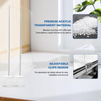 12 Pack Acrylic Shelf Dividers,Clear Acrylic Divider for Clothes/Purses,Wood Shelf Closet Separators,Shelf Divider Closet Organizer,Shelf Separators in Bedroom Kitchen Office Cabinets Storage