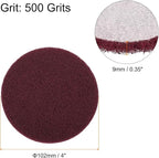 HARFINGTON 20pcs Scrubber Scouring Pads 500 Grits 4 Inch Drill Power Brush Hoop and Loop Surface Conditioning Disc Drill Scuffing Disc Scrub Pads for Home Kitchen Cleaning, Dark Red