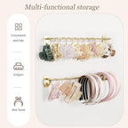 SNOWSTAR Metal Claw Clip Organizer Holder, Hair Clip Holder and Storage for Women and Girl,Claw Clips Hanger Display Hair Accessories for Wall Door Closet,Gold(2PCS)