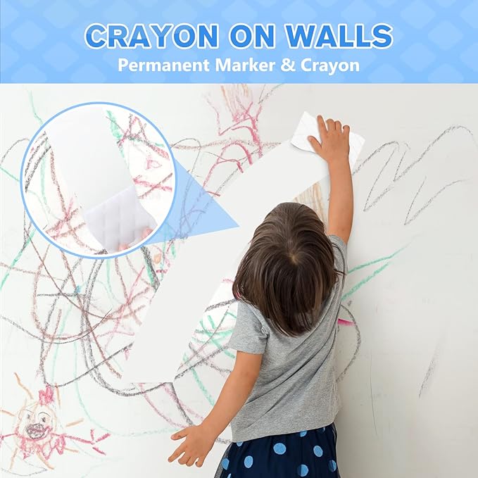 squish Magic Sponge Eraser, 36 Count Magic Cleaning Pads for Walls Oven, Kitchen, and Shoe Cleaner, Magic Erasers with Melamine Foam, Universal Cleaner