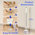 Cloth Changing Mini Mop with a Mini Foldable Desktop Mop, Flat Dust Mop for Dry Wet Disposable Pads，Kitchen Cabinet Counter Wall Spills and Oily Stains Cleaning (Lazy Mops Set)