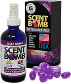 Scent Bomb Air Freshener Spray, Long-Lasting Odor Eliminator for Home & Car, Effective Deodorizer Spray for Kitchen, Bathroom, Fresh Room Spray & Smell Neutralizer, Jolly Grape