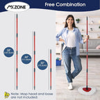 Spin Mop Handle Replacement Compatible with O Cedar Spin Mop and Bucket, 4-Section 30 to 58 Inchs Mop Replace Handle, Mop Stick for Floor Cleaning, Mop Head and Base not Include