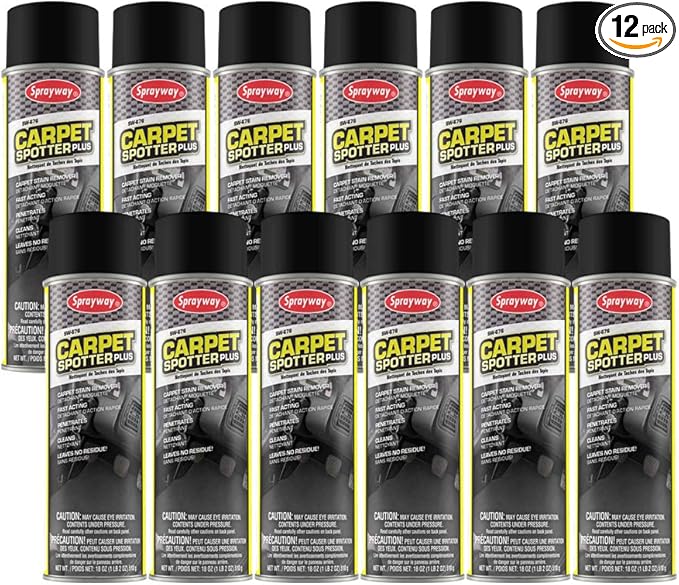 Sprayway SW676-12PK Carpet Spotter Cleaner, Net 18 Oz., Pack of 12