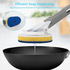 8 Packs Dish Wand Replacement Sponge Scouring Pad Heads Refills Compatible with Scrub Daddy, Scrub Sponge for Detachable Dish Scrubber Brush with Cut Out for Soap Dispensing, for Kitchen Cleaning