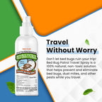 TSA Approved Bed Bug Spray 3oz – Natural Plant-Based Killer for Luggage, Travel, Hotels, Airbnb, Cars & Buses – Safe for Children & Pets – Compact On-The-Go Use – Bed Bug Patrol