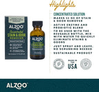 ALZOO Concentrated Stain & Odor Remover Refill Bottle, 100% Plant-Based Active Ingredients, 1.1 Fl. Oz