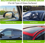 Oil-Free Car Glass Brushes, Upgrade 2.0 Clear Vision Glass Cleaner, Oil Film Cleaning Brush for Automotive Windows, Clearvision Cars Windshield Cleaner Tool (1set) (1, Green)