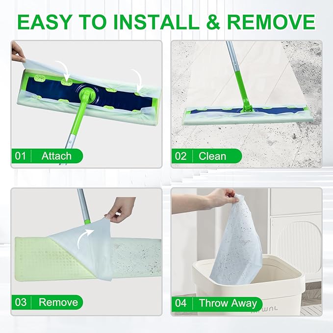 40 Count XL Wet Mopping Cloths for Swiffer Sweeper XL Mop - Disposable X-Large Wet Pad Refills - Multi-Surface Wet Wipes Mopping Pads Refill for Floor Cleaning.（Only Pads, not Including mop）