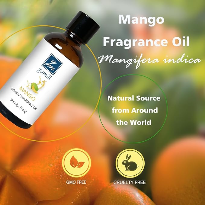 Mango Fragrance Oil, Perfume Oil, Home Scent Oils for Soaps, Candle Making, Dryer Balls, Diffusers, Laundry, Slime -1 oz /30ml