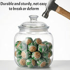 Goaste 135oz Acrylic Cookie Jar with Lid, Airtight Candy Jar Unbreakable, Clear Plastic Apothecary Jar with Silicone Sealing Ring for Dog Treats, Snack, Nuts, Chocolate, Sugar, Herbs, Spices, Cereals