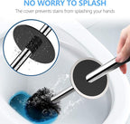 SetSail Toilet Brush, Compact Size Toilet Bowl Brush and Holder Toilet Brushes for Bathroom with Stainless Steel Handle Toilet Cleaner Brush with Durable Scrubbing Bristles, 2 Packs