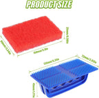 5 Pack Electric Cleaning Brush Pad Kitchen Bathroom Household Cleaning Pad Swimming Pool Wall Cleaning Brush Heavy Duty Griddle Scrubber Scouring Pad and 1 Pack Handle kit(Red)