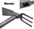 ZOG Garden Big Hand Digger and Hoe Combo Garden Tool,Heavy Duty Hand Tiller,Garden Hoe,Cultivator,Non-Slip Handle & Anti-Rust Head is The Perfect Dual Headed Weeding Tool.(Big)