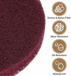 HARFINGTON 16pcs Scrubber Scouring Pads 400 Grits 4 Inch Drill Power Brush Hoop and Loop Surface Conditioning Disc Drill Scuffing Disc Scrub Pads for Home Kitchen Cleaning, Red