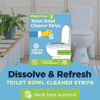Nature Clean Natural Toilet Bowl Cleaners Strips 3 x 45 count, Plastic-Free Packaging, Refresh Toilets & Bathroom. No Splash.