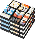 DIMJ Drawer Organizer Clothes 28 Pack - Foldable Baby Organizers and Storage & Closet Organizers for Bedroom, Closet - Nursery Organization Dresser Dividers for underwear, Sock,Bra, Belt, Tie,Black