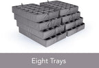 Covermates Keepsakes - Adjustable Zip-Top Storage Box - Configurable FlexGrid Compartments - Heavy Duty Polyester- Reinforced Handles - Stackable Design - Indoor Storage, Brown Heather