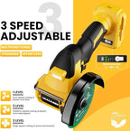 Cordless Cut Off Tool Compatible with DeWalt 20V Max Battery, 18,000 RPM Brushless Motor, 4" Blades (2pcs) with Dust Cover, 1.2mm Max Blade Thickness for Wood/Metal/Plastic【BATTERIES NOT INCLUDED】
