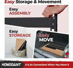 HOMEDANT 47.7" W 5 Tier Heavy Duty Garage Shelving Adjustable Metal Rack Storage Shelves Standing Shelf Unit Organizers Industrial Warehouse Basement Black 2Pack