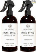 Muse Apothecary Linen Ritual - Aromatic, Soothing, and Relaxing Linen Spray for Bedding, Laundry and Fabric Spray Freshener - Infused with Aromatherapy Essential Oils - Lavender Serenity