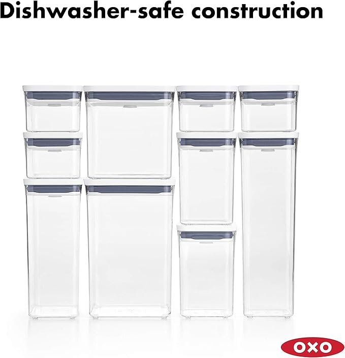 OXO Good Grips POP Container, 1.2 Qt - Rectangle - Pasta, Transparent