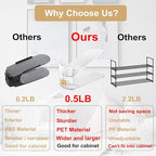 CiBiZi Clear Shoe Slots Organizers 20Pack Shoe Stacker Organizer for Closet Shoe Stackers for a Pair of Shoes Shoe Display Shelf Shoe Rack Holders Space Saver Organizador de Zapatos (Clear)